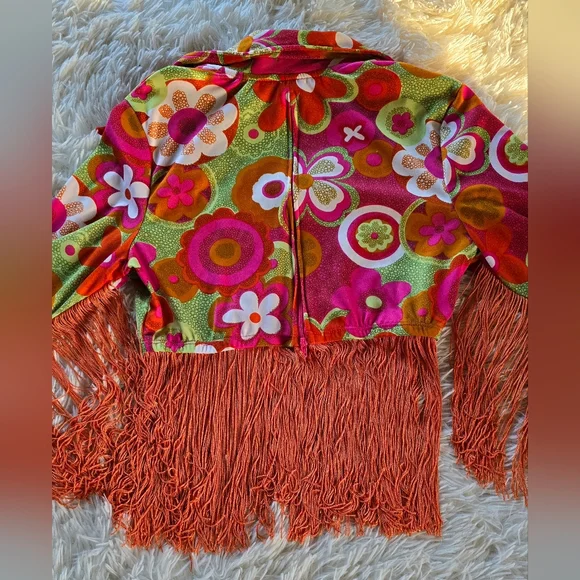 🌸 Boho Chic Floral & Fringe Crop Top - M 🌸 - Picture 12 of 16